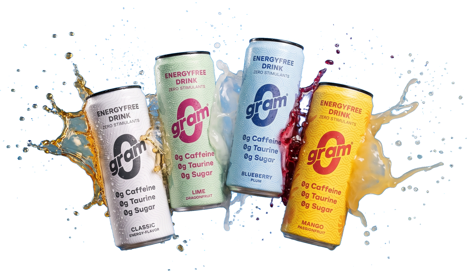 0gram Dosen mit Energy-Drink-Geschmack ohne Koffein, Taurin und Zucker